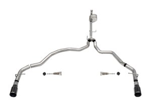 Ford F-150 Performance Exhaust - Dual Rear Exit - CORSA Performance - Xtreme Cat-Back - Black PVD - `21-`25